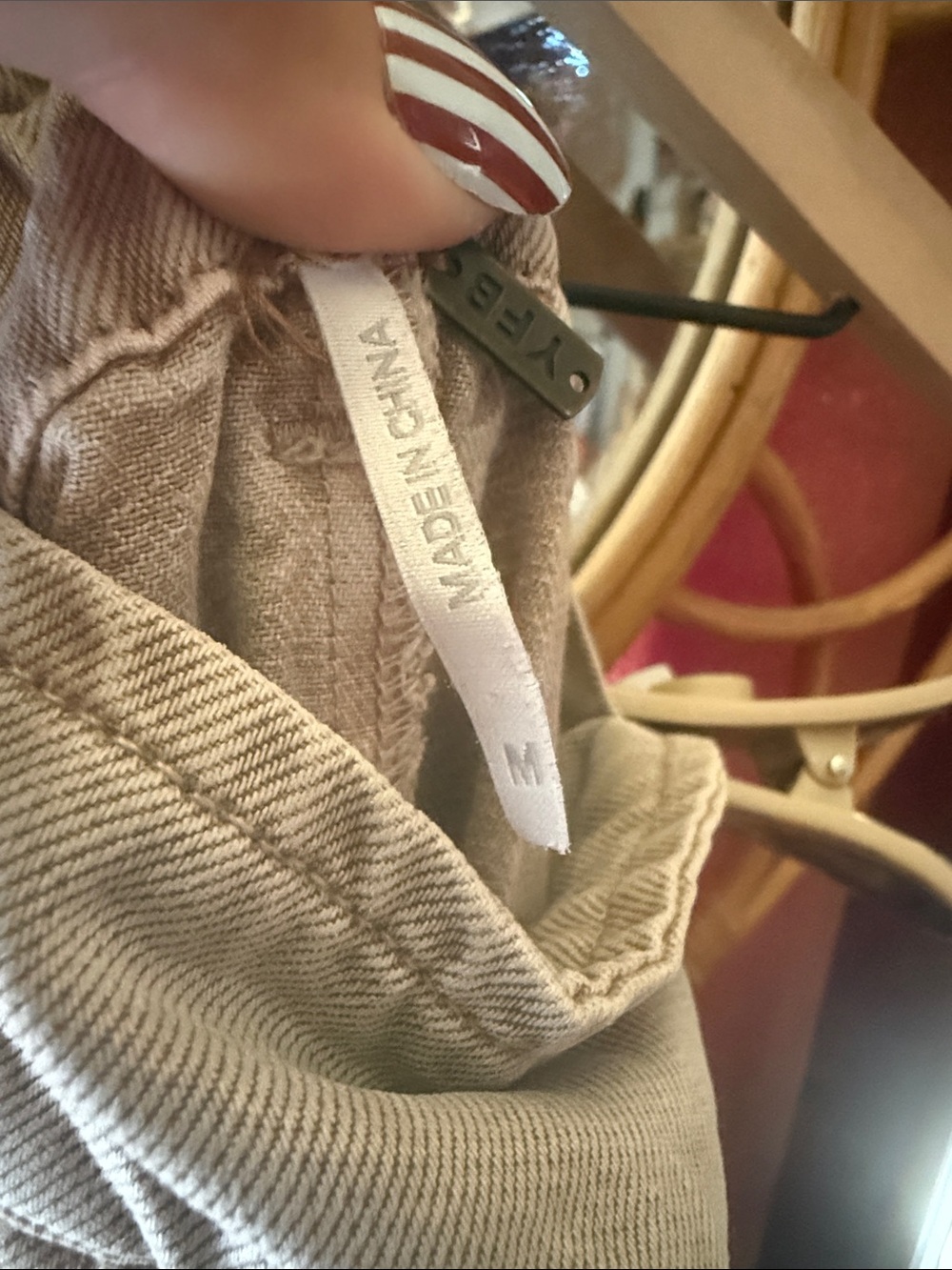 Wide Leg Utility Pants in Light Khaki - Picture 2 of 3